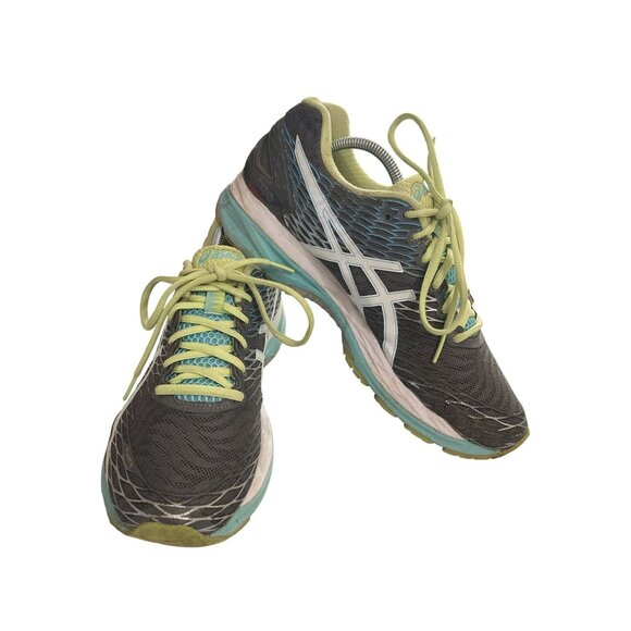 Asics Gel-Nimbus 18 fluidride Women's Size 9 Gray Blue running walking sneakers - Picture 1 of 8